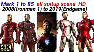 Iron man all suit up scenes hd|| ironman 1 to 85 suits up all scene 4k|| ironman to endgame all suit