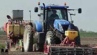 Potato planting/ Aardappelen poten/ With a New Holland T7.270 with a Baselier/ Grimme Combination