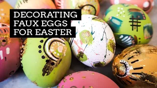 Easter Egg Decorating | Spring Crafts | Acrylic Paints, Gold Leaf & Sharpies