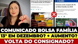 ⚠️ URGENTE! LULA confirma MUDANÇAS no BOLSA FAMÍLIA – 13° + EMPRÉSTIMO CONSIGNADO + AUMENTO