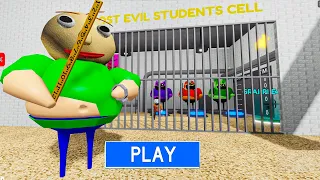 BALDI PRISON RUN IN REAL LIFE Obby New Update Roblox - All Bosses Battle FULL GAME #roblox