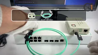 10G SFP+ AOC Active Optical Cable used to interconnect SFP+ 10G Fiber Media Converter to 10G Switch