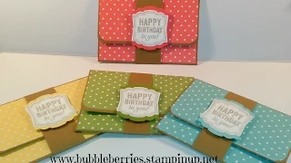 Quick and Easy Gift Card/Money Wallet using Stampin' Up!