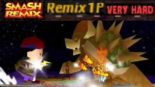 Smash Remix - Classic Mode Remix 1P Gameplay with Giant Ness (VERY HARD)