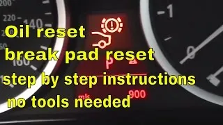 ⚡️ BMW 5 Series brake pad reset, oil reset, and service  reset.