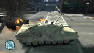 Niko causes chaos in Liberty City...in a Tank (GTA IV)