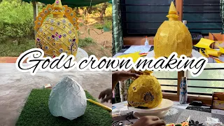 Beautiful gods crown making at home for competition