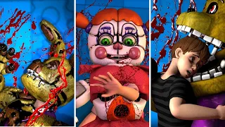 ALLE TODE IN DEN FNAF GAMES 😱