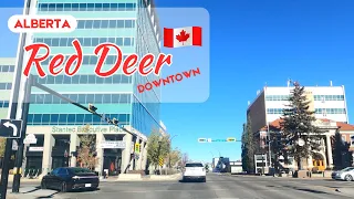 Tour around Downtown RED DEER, Alberta | Canada [4K]