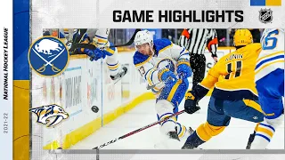 Sabres @ Predators 1/13/22 | NHL Highlights