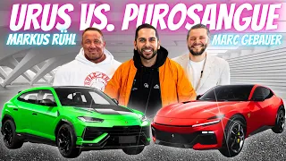 Omid, Markus Rühl und Marc Gebauer in einem Auto🤣Purosangue vs Urus💥Der witzigste Vergleich ever😂