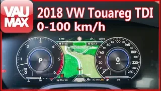 2018 VW Touareg 3.0 V6 TDI 286PS Beschleunigung 0-100 km/h / Tachovideo / Acceleration 0-60mph