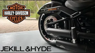 Harley Davidson Fat Boy Jekill & Hyde Exhaust Soundcheck