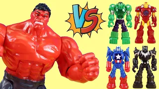 Hulk Battles Superhero Robots ! Just4fun290 - Playing With Toys