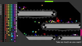 Collect the Stars of All Colors - Marble Race in Algodoo