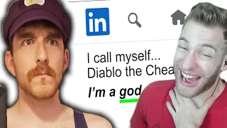 THE BEST PROFILE EVER!!! Reacting to "I let an AI rewrite my LinkedIn profile" by DougDoug