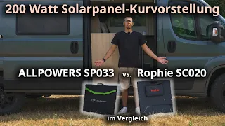 200 Watt Solarpanel Kurzvorstellung/Vergleich ALLPOWERS vs. Rophie Solartasche