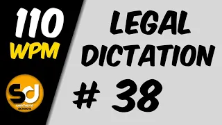 # 38 | 110 wpm | Legal Dictation | Shorthand Dictations