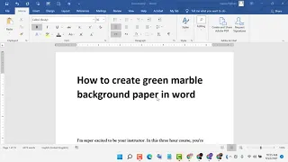 How to create green marble background paper in word