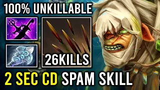 1V5 CAN'T KILL Late Game Wind Waker + Bloodstone 2 Sec CD Skill Spam Max Regen Bristleback Dota 2