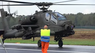 Arrival Royal Netherlands Air Force AH-64D Apache Kleine Borgel Air Show 07-09-2018