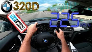 BMW 320D  DRIVE BY TOP SPEED ON GERMAN AUTOBAHN