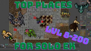 Tips for Knights #3 Best places for solo Knights 8-200lvl (Tibia 2022) [PL/ENG]