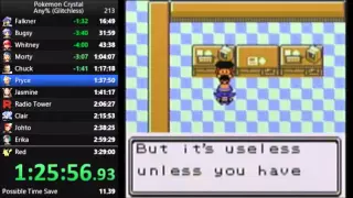 Pokemon Crystal any% glitchless speedrun in 3:20 (IGT)