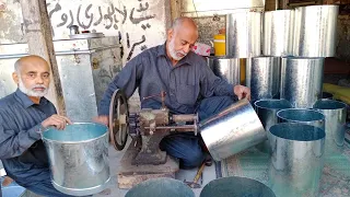 Metal Bucket||Old Man How To Make Metal Bucket With Amazing skills|| Hand Made Process Step By Step