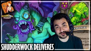 SHUDDERWOCK DELIVERS IN THE END! - Hearthstone Battlegrounds