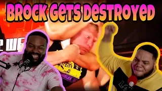 Brock Lesnar getting destroyed by WWE Superstars PARTS 1 - 3 (REACTION)