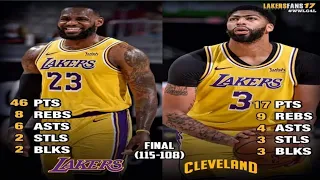 LAKERS at CAVALIERS | FULL GAME HIGHLIGHTS | January 25, 2021 Led by LeBron James’ 46 pts