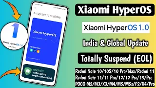 HyperOS India & Global Update Totally Suspended, No More HyperOS Update EOL List Xiaomi, Redmi,POCO