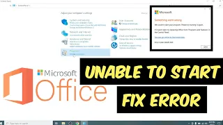 Unable to Start microsoft Office/ MS Office unable to Start How to fix error /ms office not opening