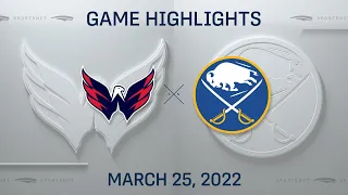 NHL Highlights | Capitals vs. Sabres - Mar. 25, 2022