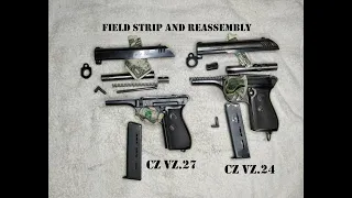 CZ vz.24 and vz.27 Pistols Field Strip and Reassembly