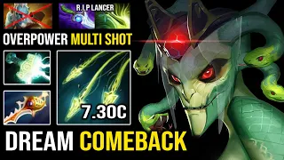 CRAZIEST 7.30c Medusa ULTIMATE DREAM COMEBACK with Divine Rapier Multi Split Attack Dota 2