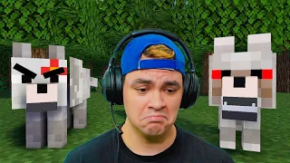 CAPTUREI 2 LOBOS FEROZES QUE VÃO CAÇAR COMIGO NA SÉRIE DE MINECRAFT