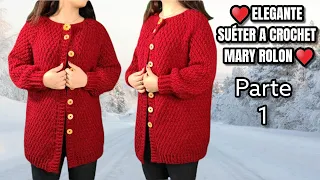 🧶❤ "CARDIGAN ABIERTO" A CROCHET - TEJIDO FÁCIL Y FÁCIL PARTE #1