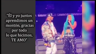 Momento en que KAROL G le dice "Te amo" a ANUEL en el Choli de Puerto Rico