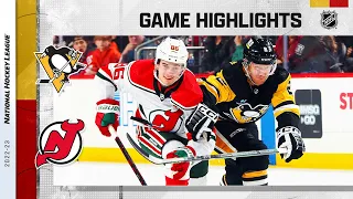 Penguins @ Devils 4/4 | NHL Highlights 2023