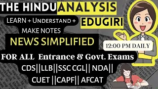 The Hindu Analysis 10th October, 2023 beginners/Editorial/VocabCDS/CUET/CLAT/NDA/LLB/SET/SSC/MHCET