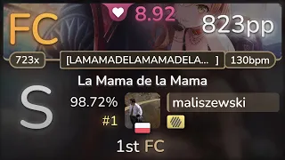 8.9⭐ maliszewski | LAMAMADELAMAMADELAMAMADELAMAMADELAMAMADE +HD 98.72% (#1 823pp FC) - osu!