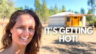 How We Get Through Hot Nights // Living In A Yurt Off Grid.