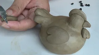 MOST SIMPLE WAY to make chicken out of CLAY