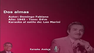 Dos almas   Leo Marini   Karaoke   Tono D#m