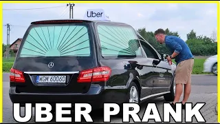 UBER - Reakcje pasażerów na karawan pogrzebowy