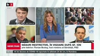 NEWS PASS CU LAURA CHIRIAC - MĂSURI RESTRICTIVE ÎN VIGOARE DUPĂ SF. ION. 61 % MĂȘTI FPP2, NECONFORME