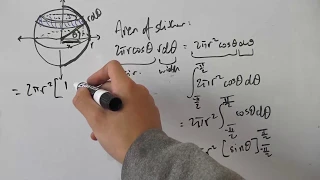 Deriving Surface Area of a Sphere Using Integration