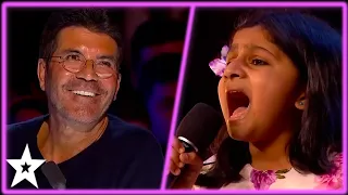 10 Year Old Singer BLOWS EVERYONE AWAY With Her POWERFUL Voice After Simon Stops Her Audition!